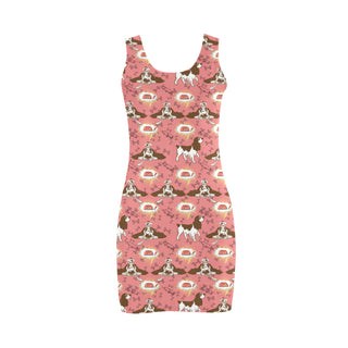 English Cocker Spaniel Pattern Medea Vest Dress - TeeAmazing