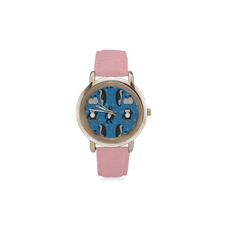 Penguin Women's Rose Gold Leather Strap Watch - TeeAmazing
