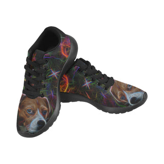 Beagle Glow Design 2 Black Sneakers for Men - TeeAmazing