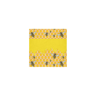 Bee Pattern Square Towel 13x13 - TeeAmazing