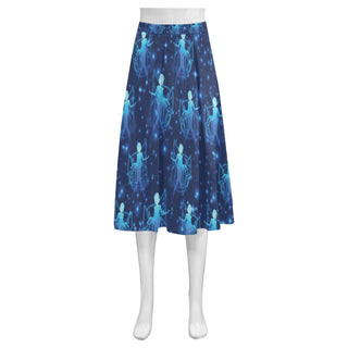 Sailor Mercury Mnemosyne Women's Crepe Skirt (Model D16) - TeeAmazing