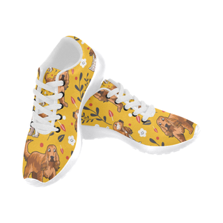English Cocker Spaniel Flower White Sneakers Size 13-15 for Men - TeeAmazing