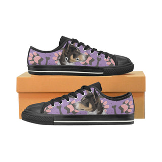 Rat Terrier Black Women's Classic Canvas Shoes - TeeAmazing