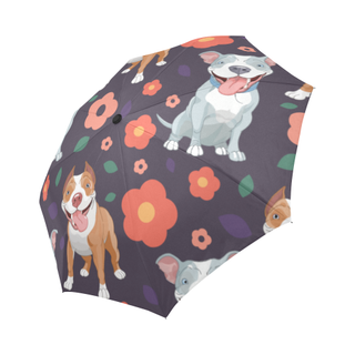 Pit bull Flower Auto-Foldable Umbrella - TeeAmazing