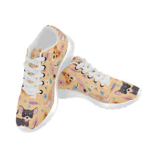 Chihuahua Flower White Sneakers for Women - TeeAmazing