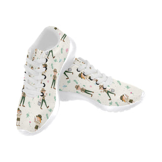 Zoo Keeper Pattern White Sneakers Size 13-15 for Men - TeeAmazing