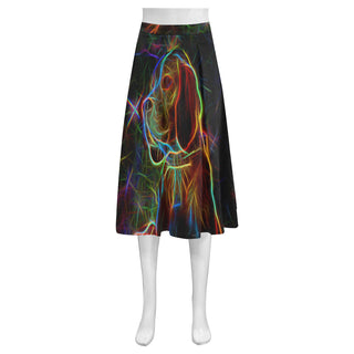 Beagle Glow Design 1 Mnemosyne Women's Crepe Skirt (Model D16) - TeeAmazing