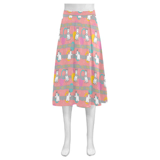 Scottish Terrier Pattern Mnemosyne Women's Crepe Skirt - TeeAmazing