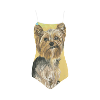 Yorkshire Terrier Water Colour No.1 Strap Swimsuit - TeeAmazing