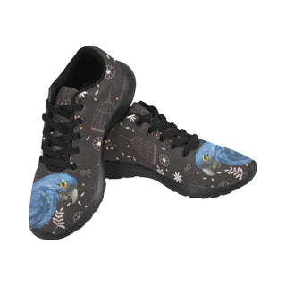 Hyacinth Macaw Parrot Black Sneakers for Women - TeeAmazing