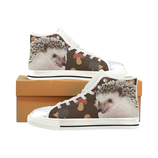 Hedgehog White High Top Canvas Shoes for Kid - TeeAmazing