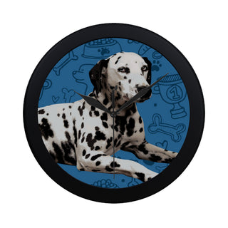 Dalmatian Dog Black Circular Plastic Wall clock - TeeAmazing