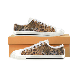 Leopard White Men's Classic Canvas Shoes - TeeAmazing