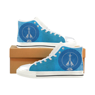 Mass Effect White High Top Canvas Shoes for Kid - TeeAmazing