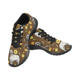 English Setter Flower Black Sneakers Size 13-15 for Men - TeeAmazing