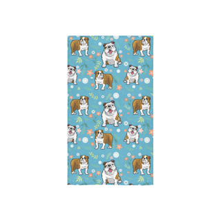 English Bulldog Flower Custom Towel 16"x28" - TeeAmazing