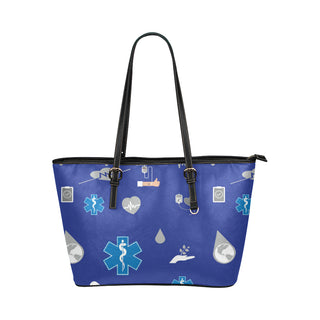 Paramedic Pattern Leather Tote Bag/Small - TeeAmazing