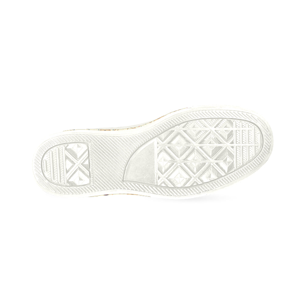 Golden Retriever Pattern White Women's Classic Canvas Shoes - TeeAmazing