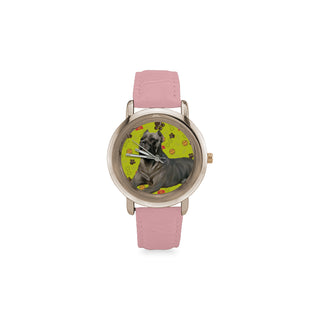 Cane Corso Women's Rose Gold Leather Strap Watch - TeeAmazing