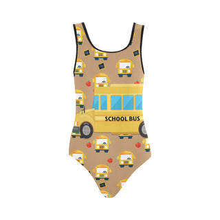 School Bus Vest One Piece Swimsuit - TeeAmazing