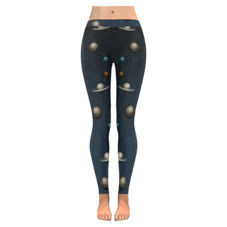 Planet Pattern Low Rise Leggings (Invisible Stitch) (Model L05) - TeeAmazing