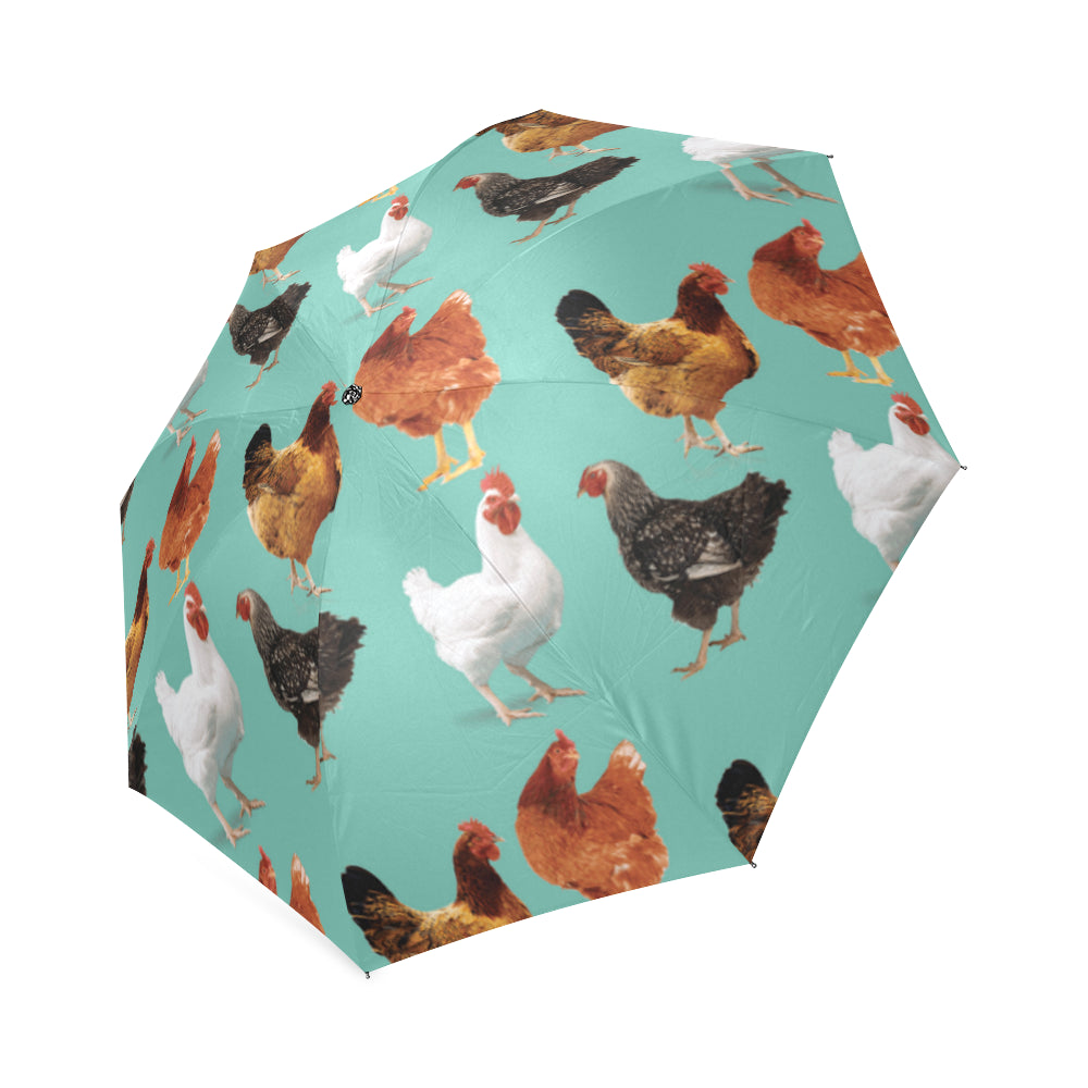 Chicken Pattern Foldable Umbrella - TeeAmazing