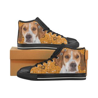 Coonhound Black High Top Canvas Shoes for Kid - TeeAmazing