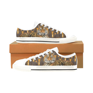 Tiger White Men's Classic Canvas Shoes/Large Size - TeeAmazing