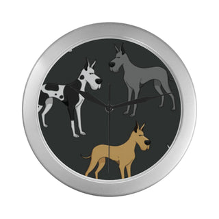 Great Dane Silver Color Wall Clock - TeeAmazing