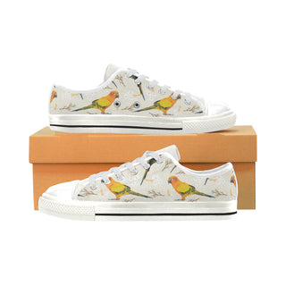 Conures White Low Top Canvas Shoes for Kid - TeeAmazing