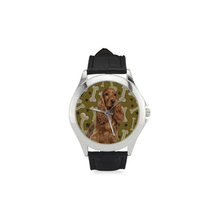 Cocker Spaniel Dog Women's Classic Leather Strap Watch - TeeAmazing