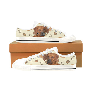 Rhodesian Ridgeback Dog White Men's Classic Canvas Shoes/Large Size - TeeAmazing