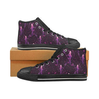 Sailor Saturn Black High Top Canvas Women's Shoes/Large Size - TeeAmazing