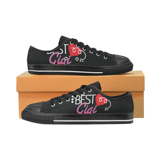 Gigi Black Canvas Women's Shoes/Large Size - TeeAmazing