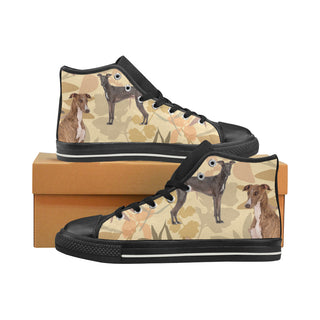 Greyhound Lover Black High Top Canvas Shoes for Kid - TeeAmazing