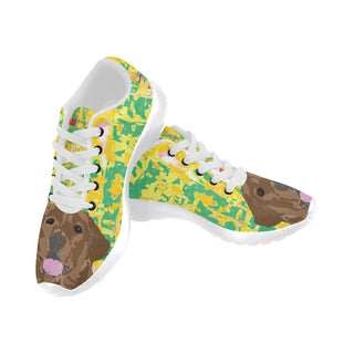 Chocolate Lab White Sneakers for Men - TeeAmazing