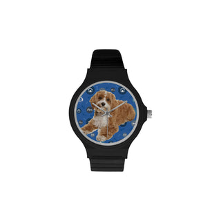 Cavapoo Dog Unisex Round Plastic Watch - TeeAmazing