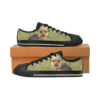 Yorkipoo Dog Black Men's Classic Canvas Shoes/Large Size - TeeAmazing