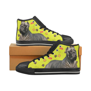 Cane Corso Black Men’s Classic High Top Canvas Shoes /Large Size - TeeAmazing