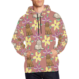 Labradoodle Flower All Over Print Hoodie for Men (USA Size) (Model H13) - TeeAmazing