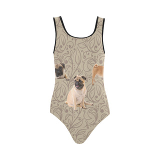 Pug Lover Vest One Piece Swimsuit - TeeAmazing