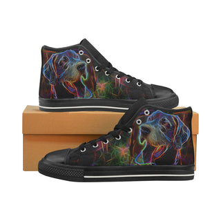 Great Dane Glow Design 1 Black Men’s Classic High Top Canvas Shoes - TeeAmazing