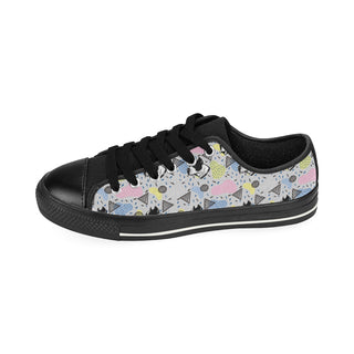 American Staffordshire Terrier Pattern Black Men's Classic Canvas Shoes - TeeAmazing