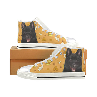 Schipperke Dog White Women's Classic High Top Canvas Shoes - TeeAmazing