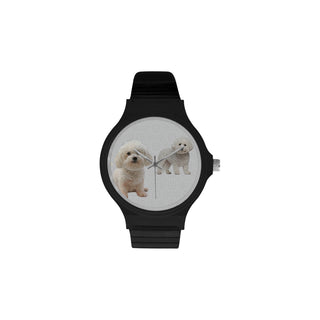 Bichon Frise Lover Unisex Round Plastic Watch - TeeAmazing