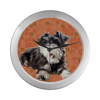 Miniature Schnauzer Silver Color Wall Clock - TeeAmazing