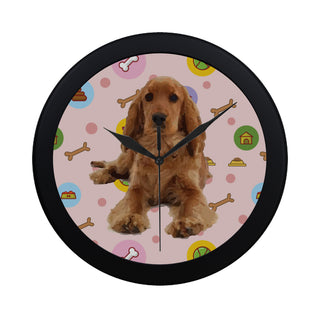 English Cocker Spaniel Black Circular Plastic Wall clock - TeeAmazing