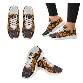 French Bulldog Halloweeen White Sneakers for Women - TeeAmazing