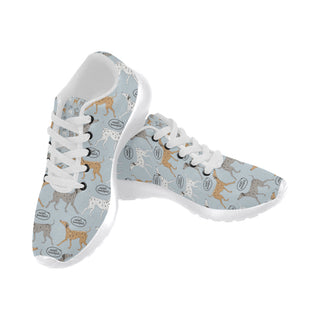 Italian Greyhound Pattern White Sneakers for Women - TeeAmazing