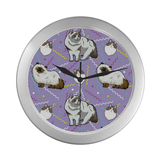 Ragdoll Silver Color Wall Clock - TeeAmazing